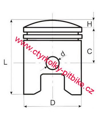 Pístní kroužky motokolo 2T 80cc