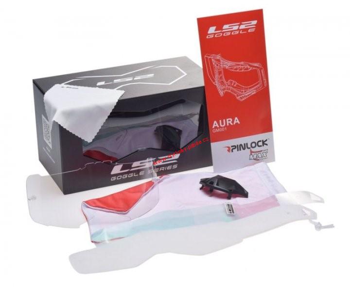 Moto brýle LS2 Aura oranžové zrcadlové