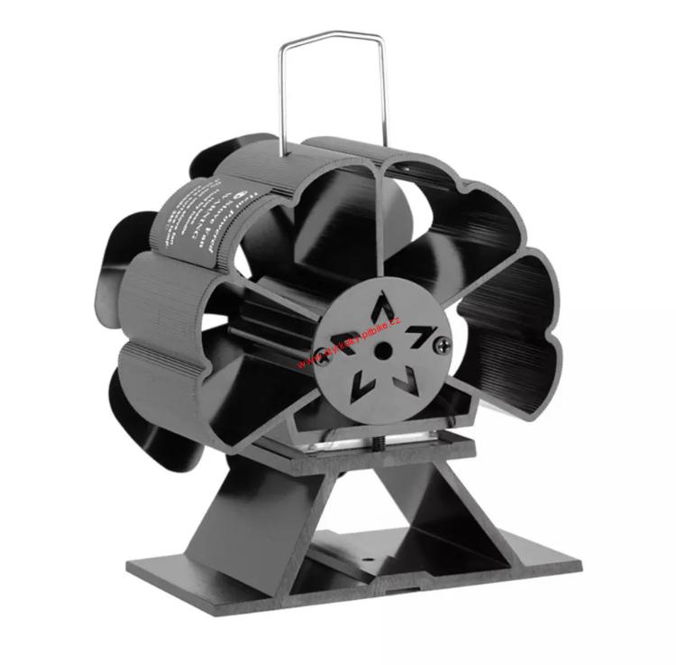 Teplem poháněný ventilátor s 5 lopatkami