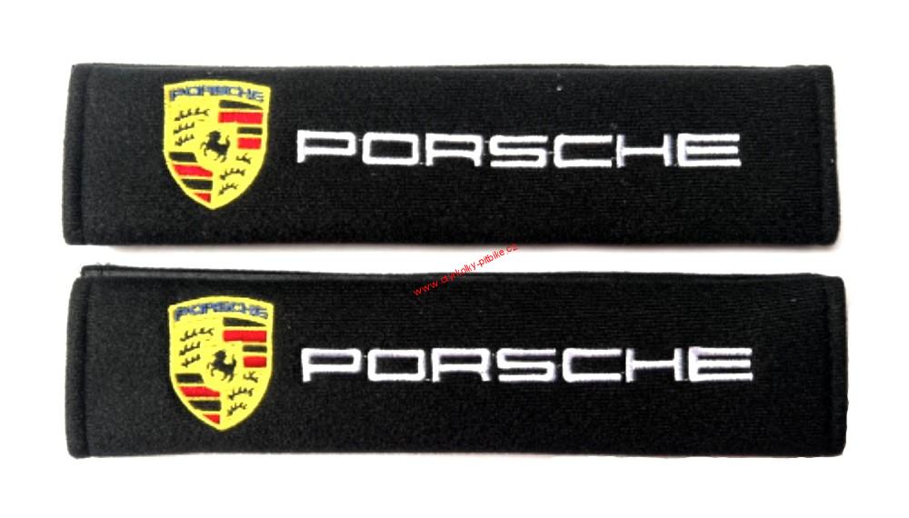 Návleky značky Porsche pro bezpečnostní pás - Semiš