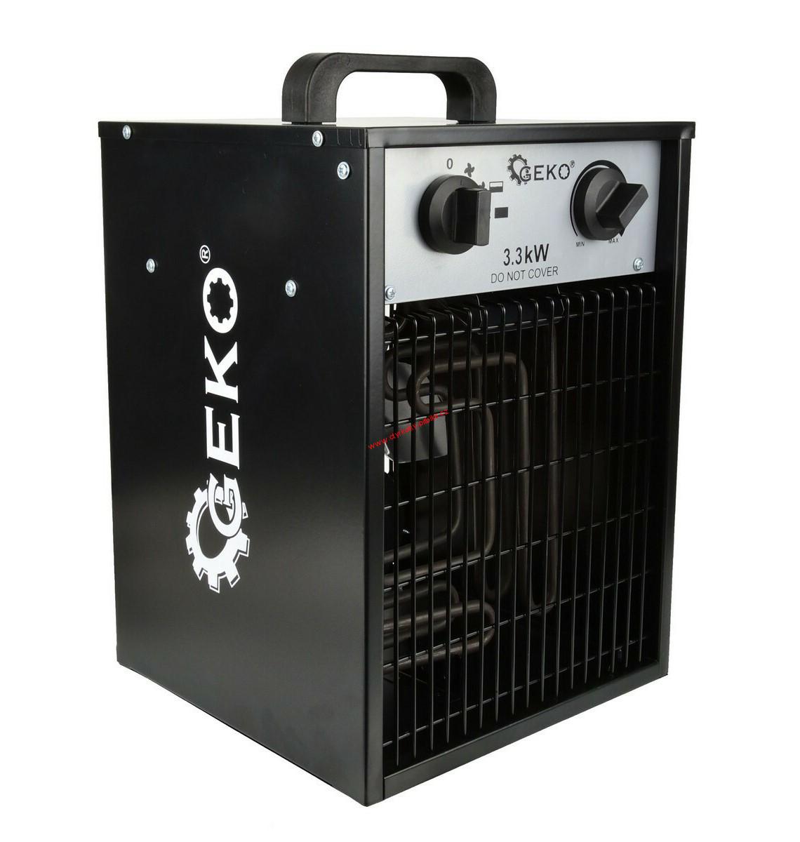Elektrický ohřívač vzduchu s ventilátorem 3,3kW GEKO G80401