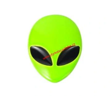 Nálepka 3d ufon mimozemšťan neonová