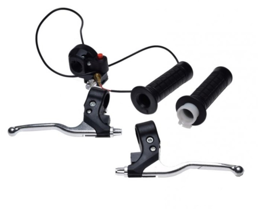 Plynová rukojeť a brzdové páčky