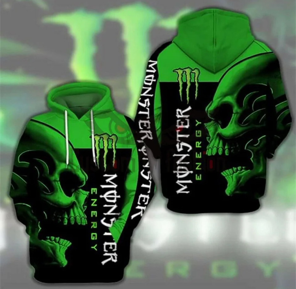 Mikina Monster Energy zeleno-černá