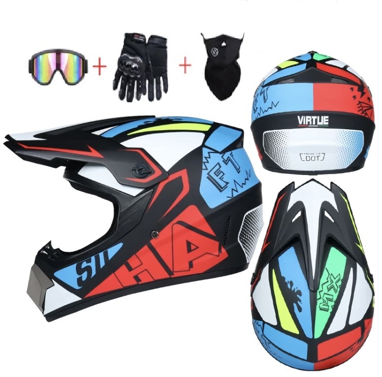 Krosová moto helma XTR barevná