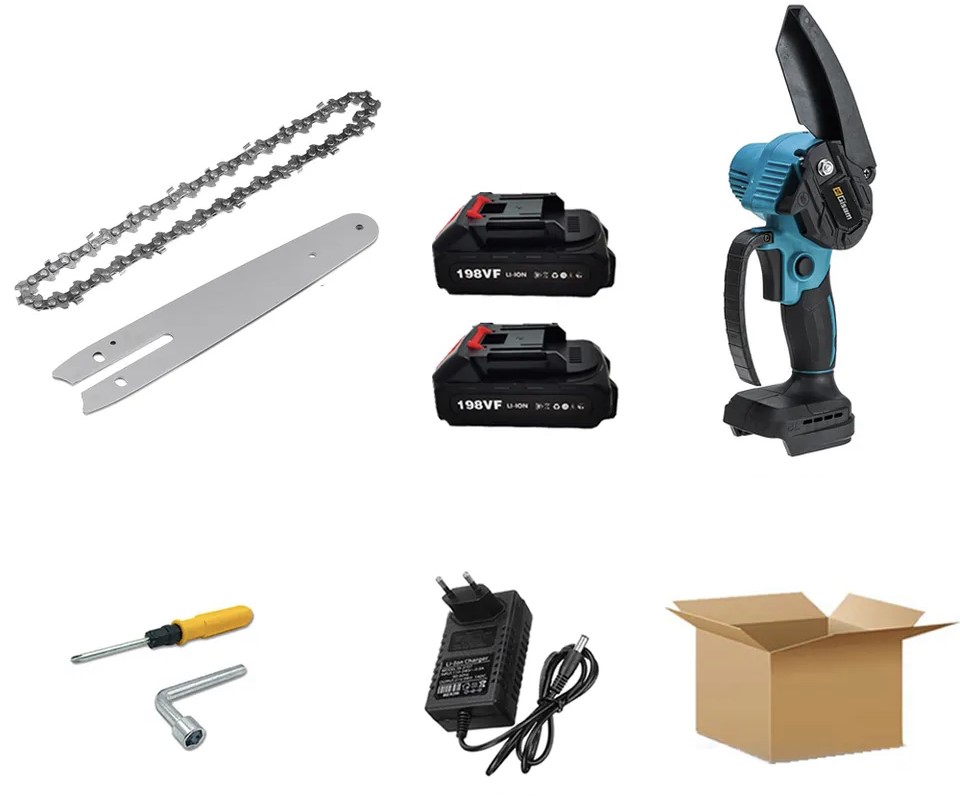 Aku řetězová pila 21V na větve stromů 8"