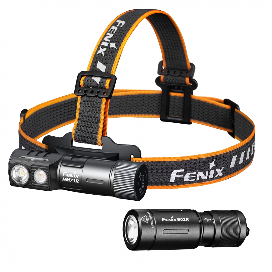 Nabíjecí čelovka Fenix HM71R + svítilna Fenix HM71R