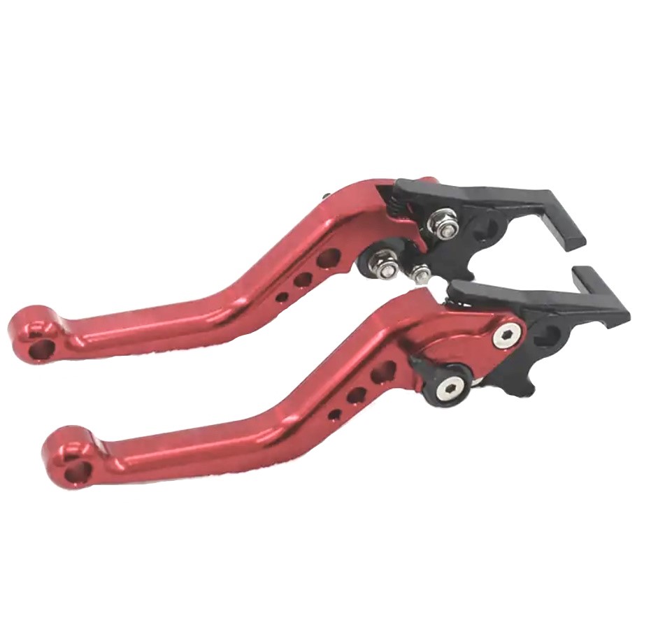 Brzdové moto páčky tuningové červené CNC