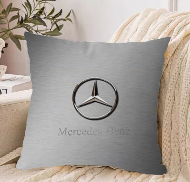 Polštář Mercedes Benz 30x30cm šedý