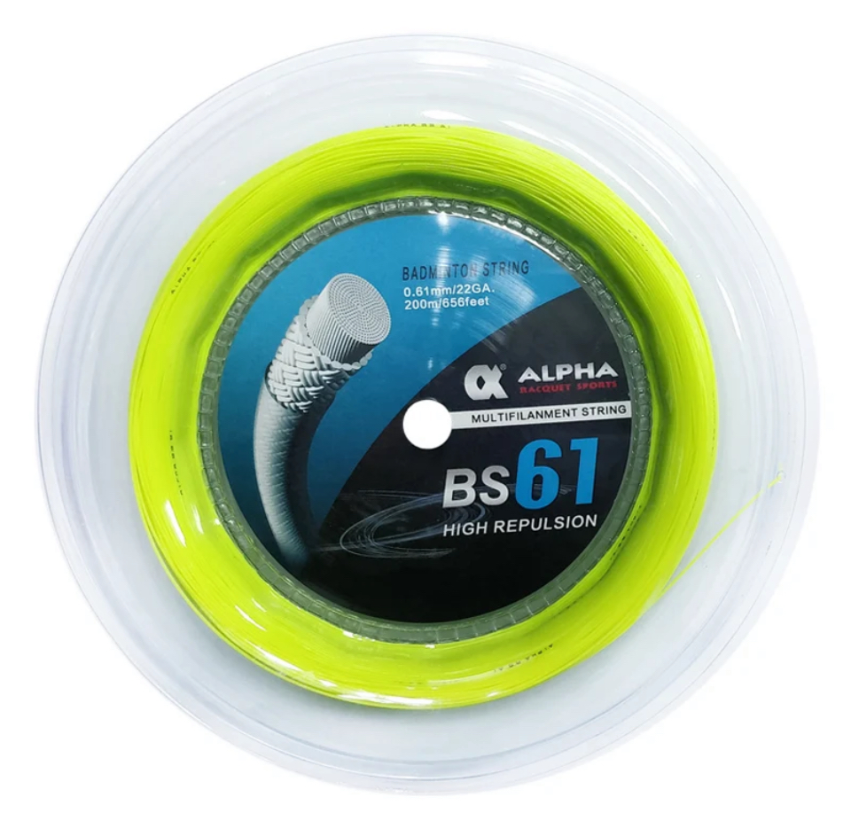 Badmintonový výplet ALPHA BS-61 0,61mm 200m žlutlý