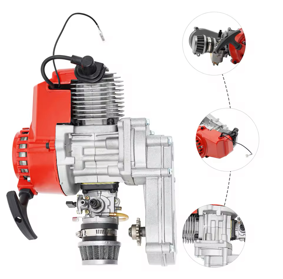 Motor 49cc minicross tuning red