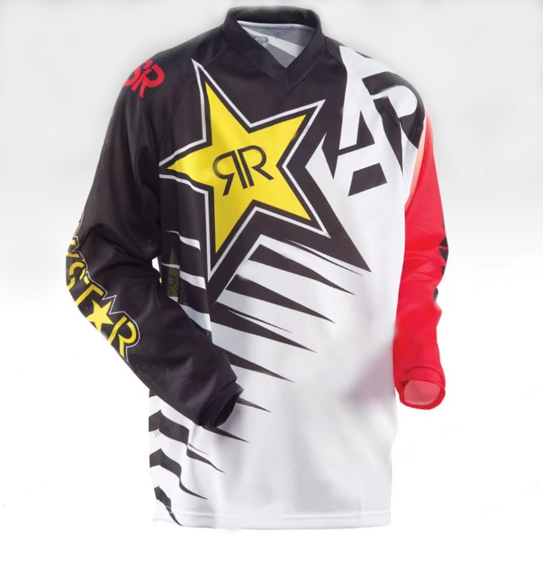 Motokrosový dres Rockstar bílo-černý