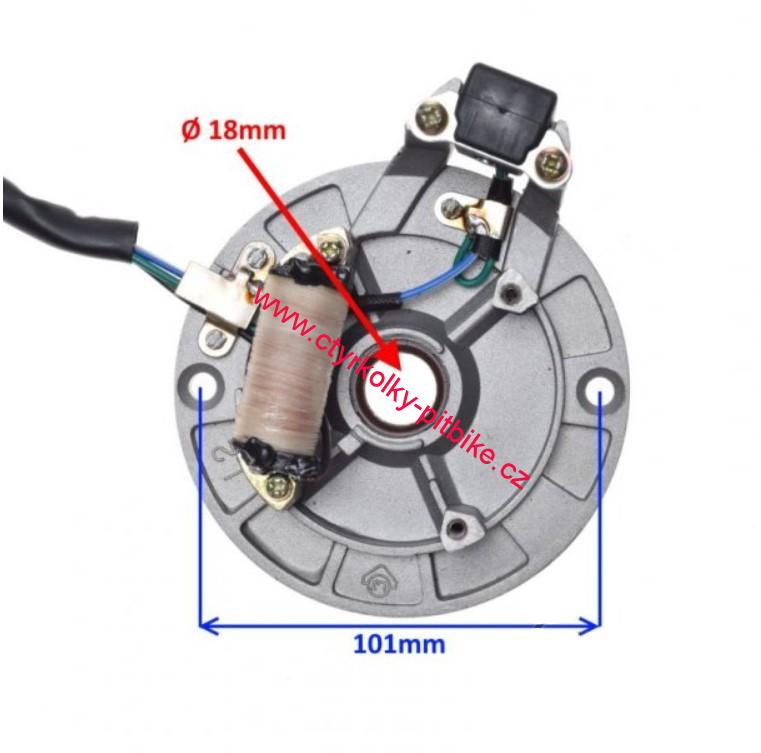 Stator zapalování pitbike YX140cc 1 cívka
