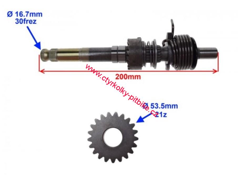 Hřídel stertéru pitbike YX140cc