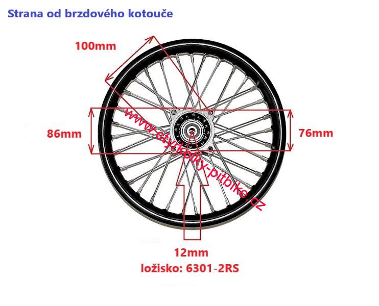 Zadní kolo 14" pitbike