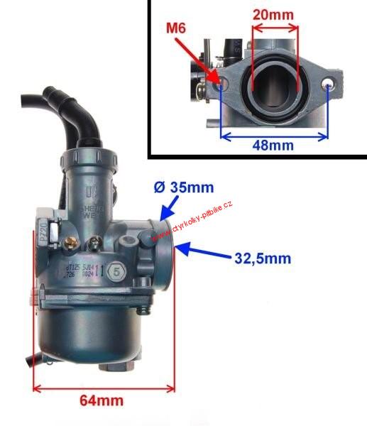 Karburátor pro motor 154FMI 125cc