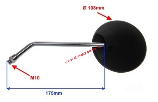Zrcátka pro Chopper koloběžku kulatá M10