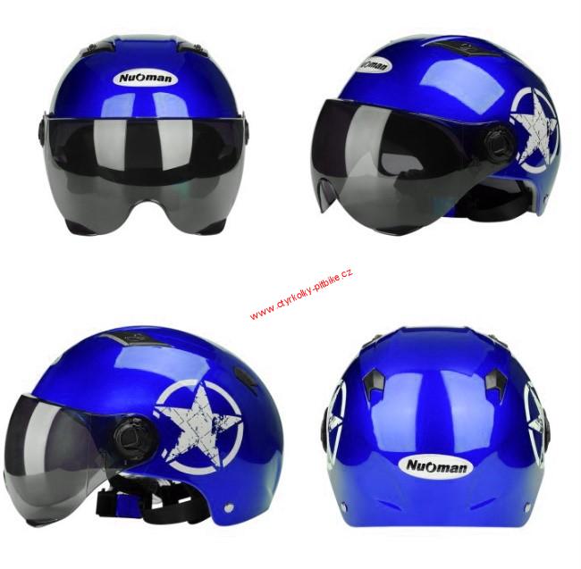 Moto helma STAR modrá