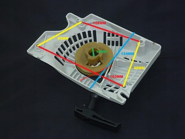 Startování motorové pily typ 1