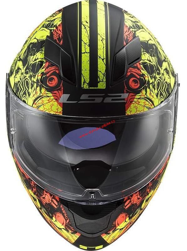Integrální moto přilba LS2 FF320 STREAM EVO THRONE BLACK-YELLOW vel. S - XL