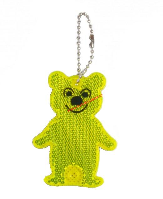 Reflexní prvek odrazka na tašku medvídek