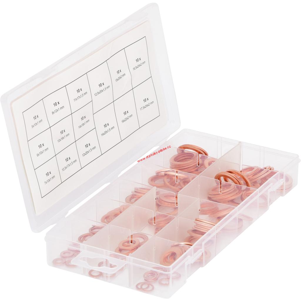 Sada měděných těsnění 150ks