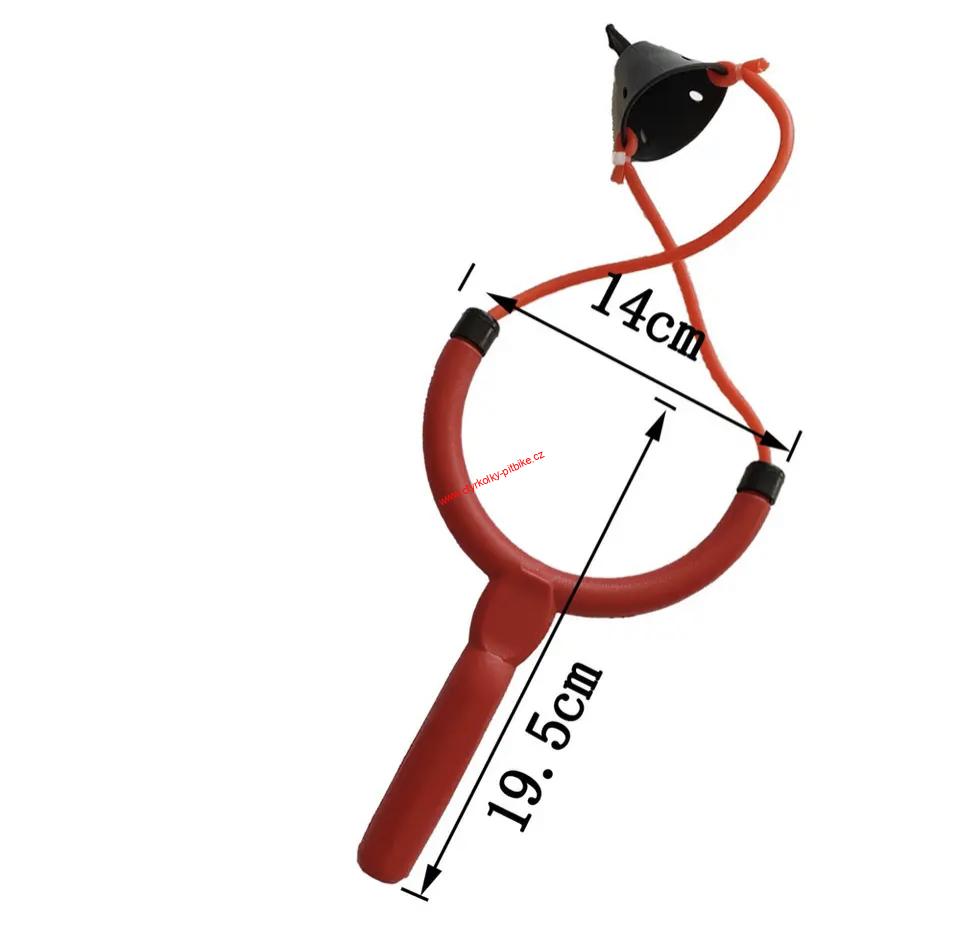 Rybářský prak pro krmení ryb