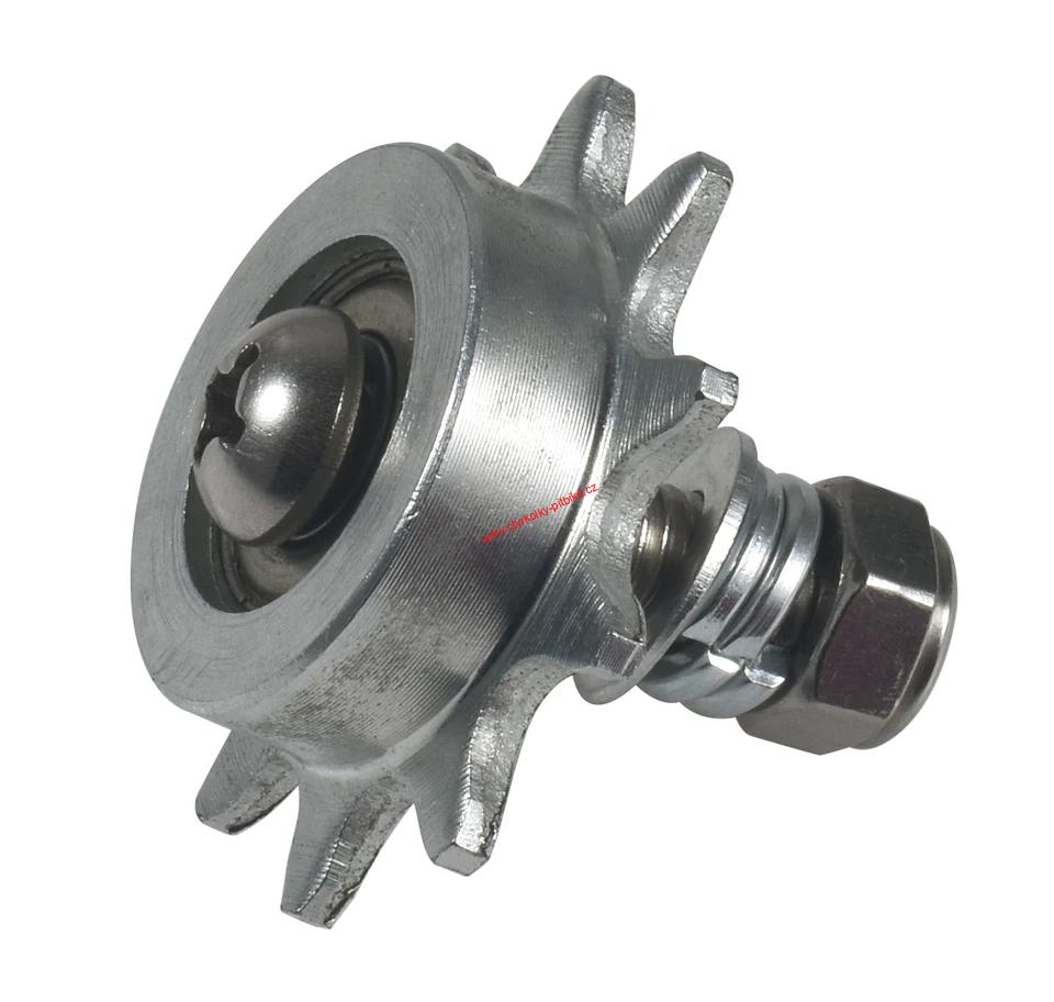 Pastorek pro napínák řetězu na motokolo s pružinou tuning