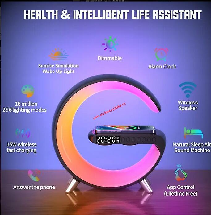 Multifunkční lampička s bezdrátovým nabíjením telefonu