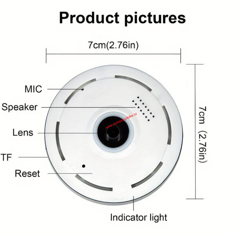 Panoramatická wifi kamera rybí oko V380 Pro