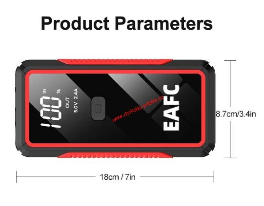 Powerbanka s možností startovat auto 12V 20Ah