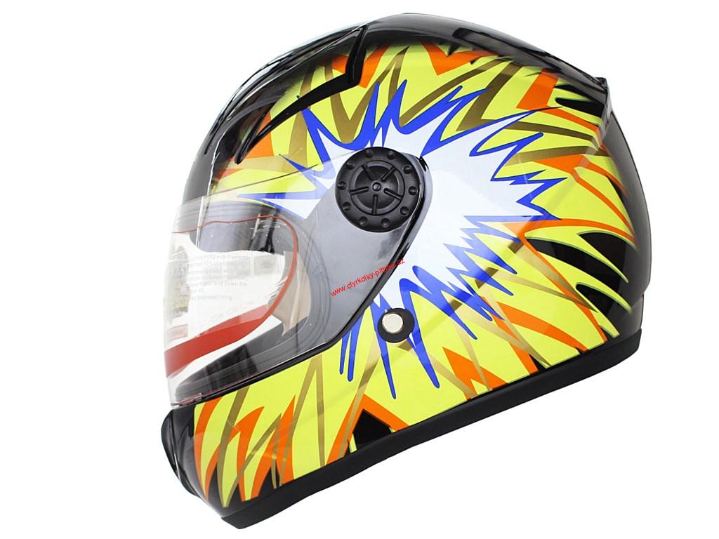 Dětská moto helma integrální černá