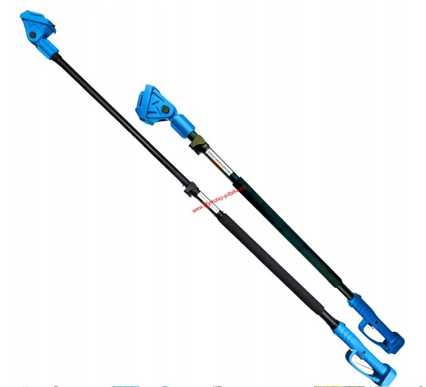 Zahradní teleskopické AKU nůžky + pila 6" 21V na větve stromů