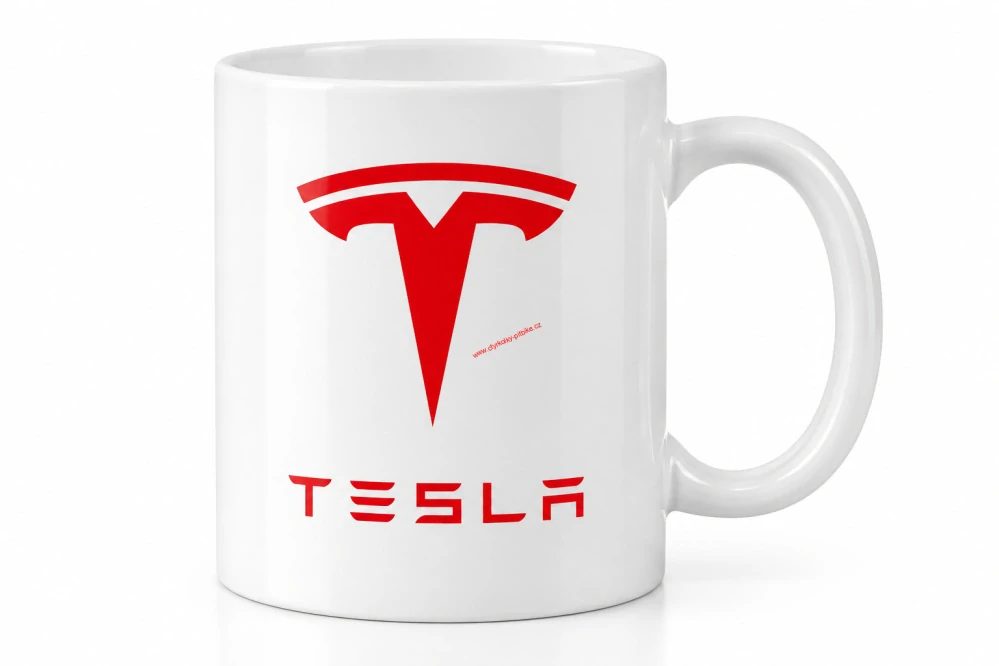 Hrnek Tesla bílý