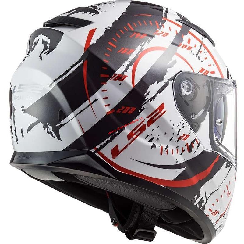 Integrální moto přilba LS2 FF320 STREAM EVO TACHO WHITE-BLACK-RED vel. XXS - XXL