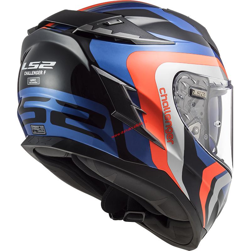 Integrální moto helma LS2 FF327 CHALLENGER GALACTIC BLUE ORANGE