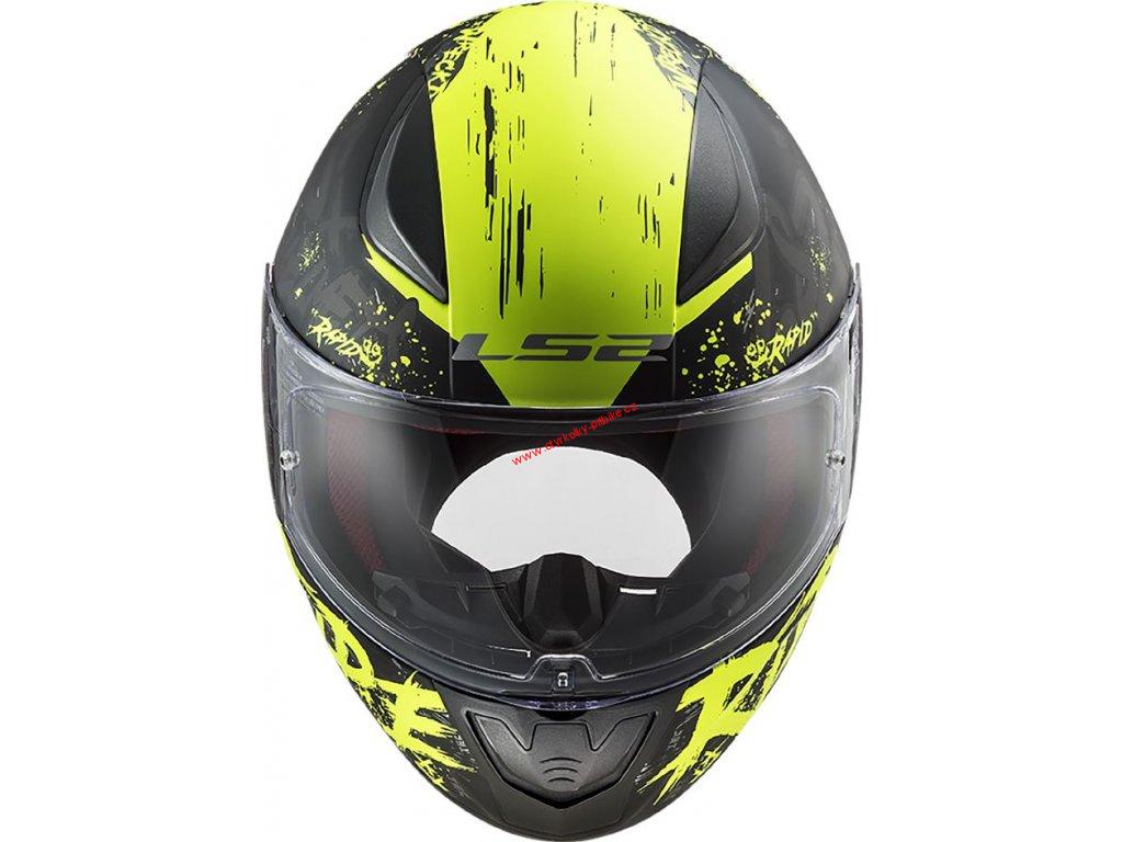 Integrální moto přilba LS2 FF353 Rapid Naughty Black H-V yellow