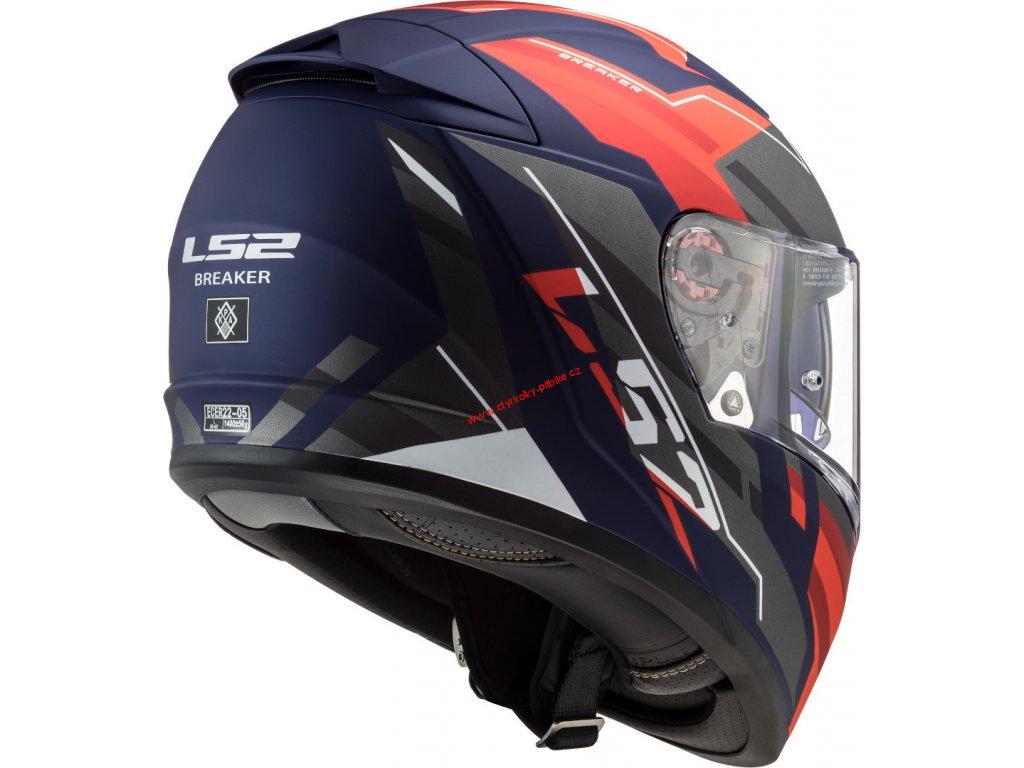 Integrální moto přilba LS2 FF390 Breaker Evo Beta matt red blue