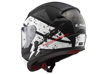 Integrální moto helma LS2 FF353 Rapid Deadbolt matt black white