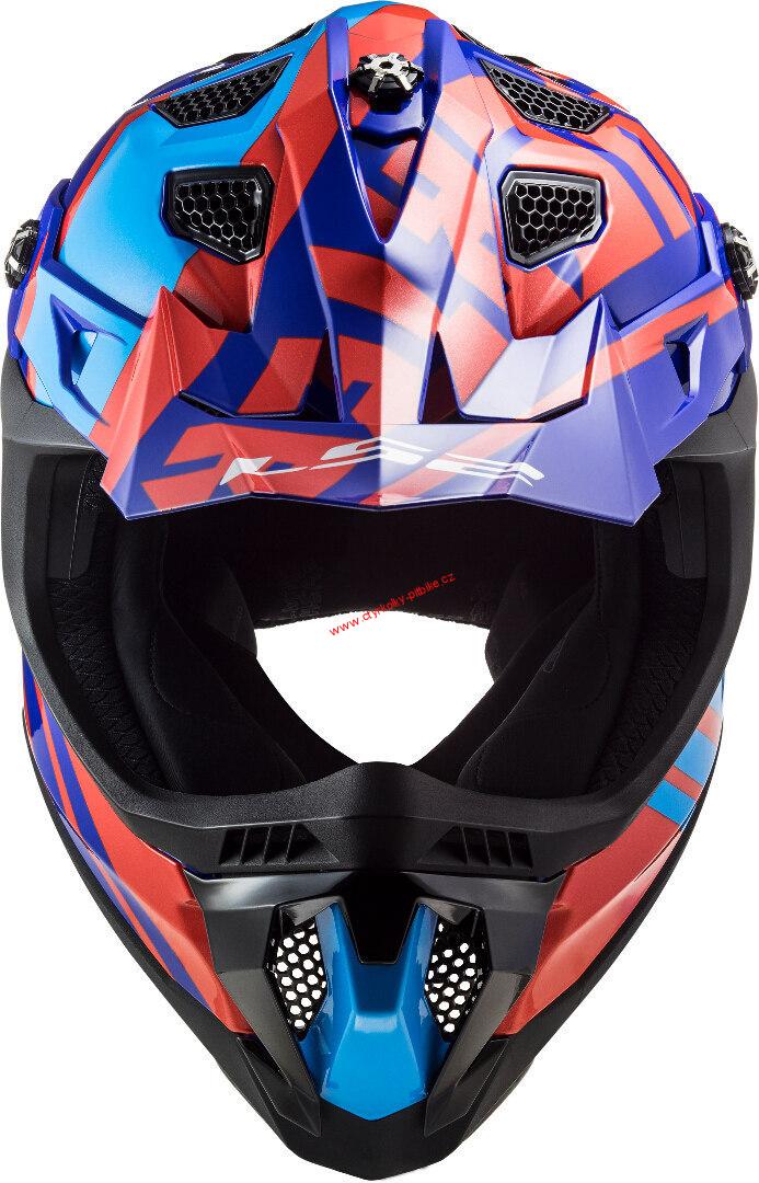 Krosová moto přilba LS2 MX700 Subverter Evo Gammax red blue
