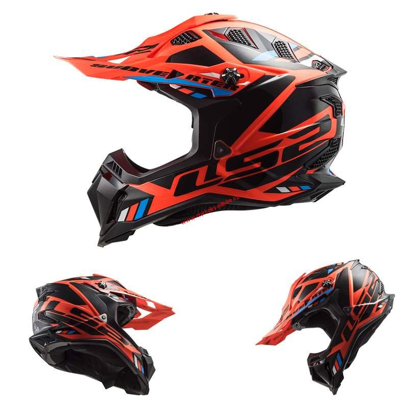 Krosová moto přilba LS2 MX700 Subverter Evo Stomp orange black