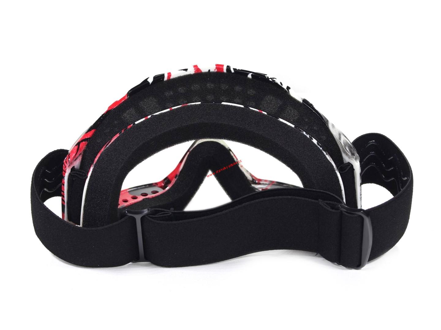 Brýle pro motokros červeno bílé TYP 2