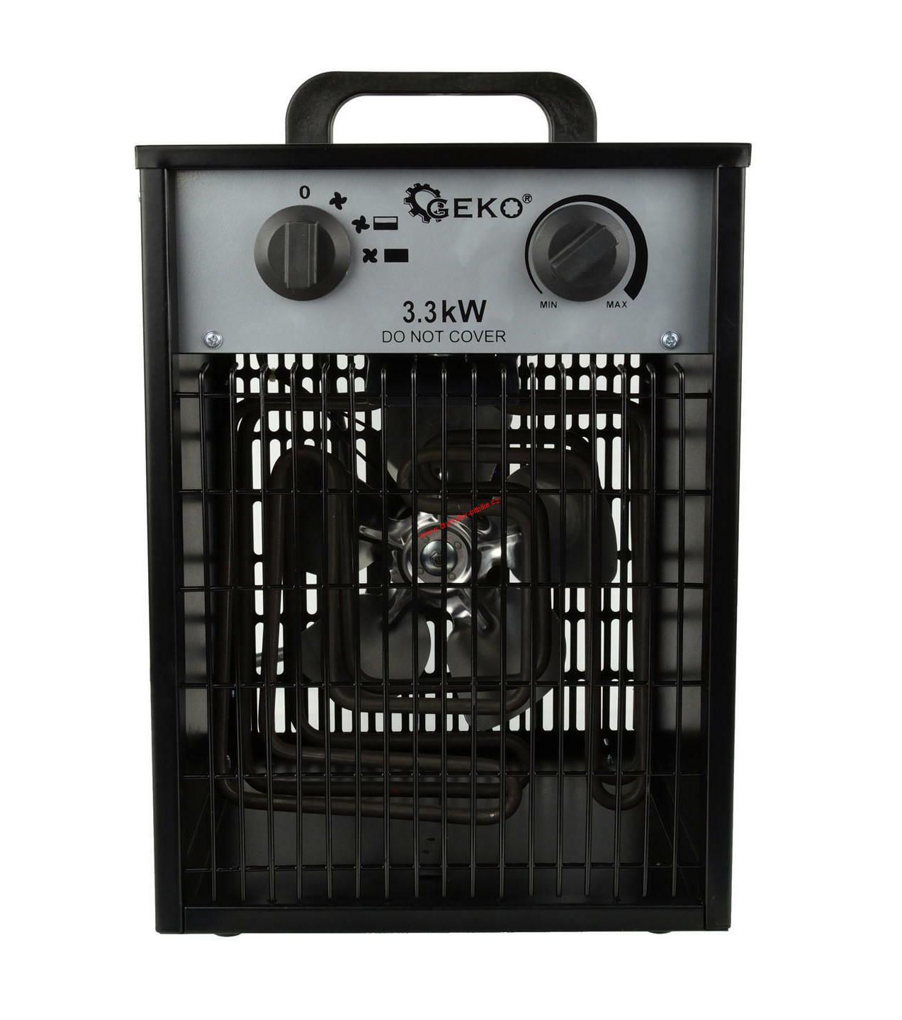Elektrický ohřívač vzduchu s ventilátorem 3,3kW GEKO G80401