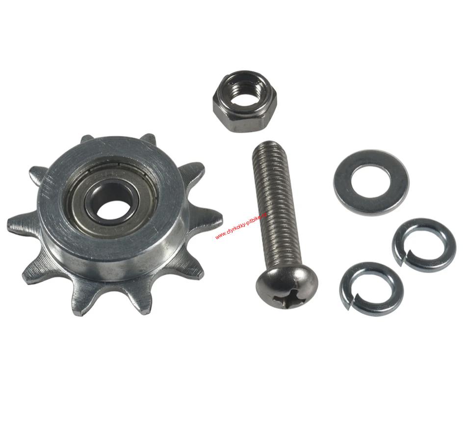 Pastorek pro napínák řetězu na motokolo s pružinou tuning