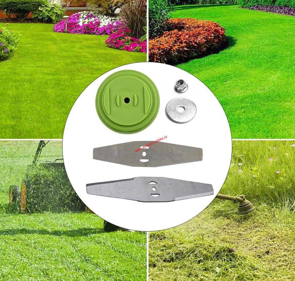 Sada nožů + držák nože na zahradní Aku křovinořez