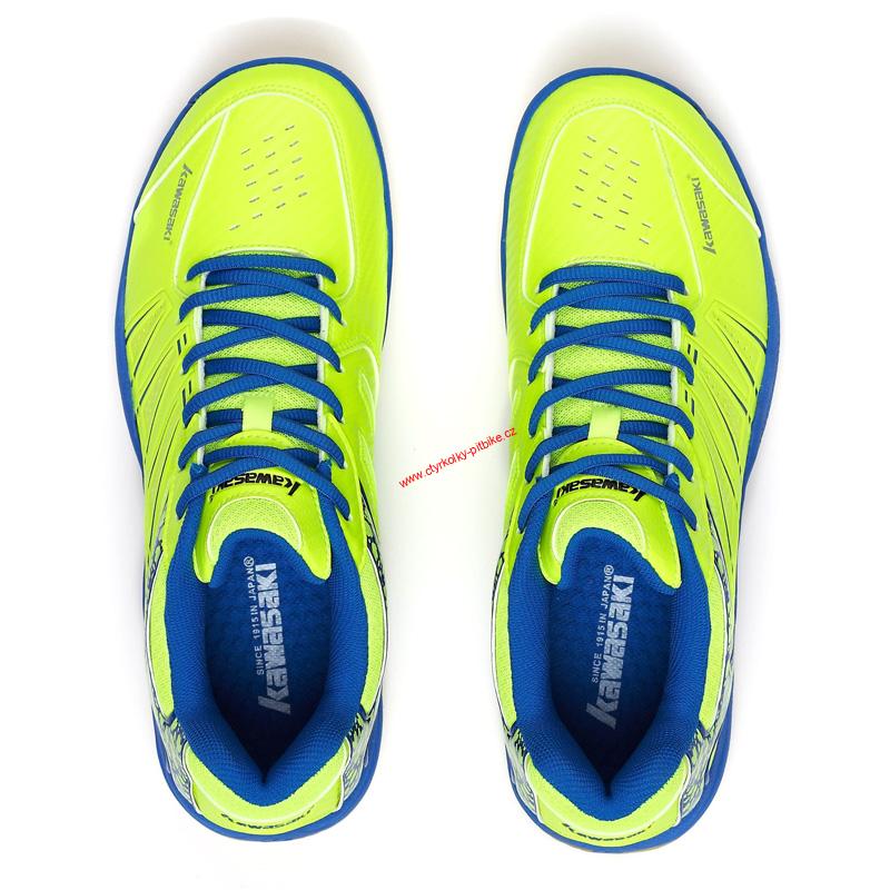 Boty na badminton Kawasaki modro-zelené