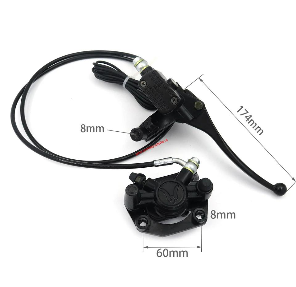 Kompletní hydraulická brzd elektrokoloběžky 120cm