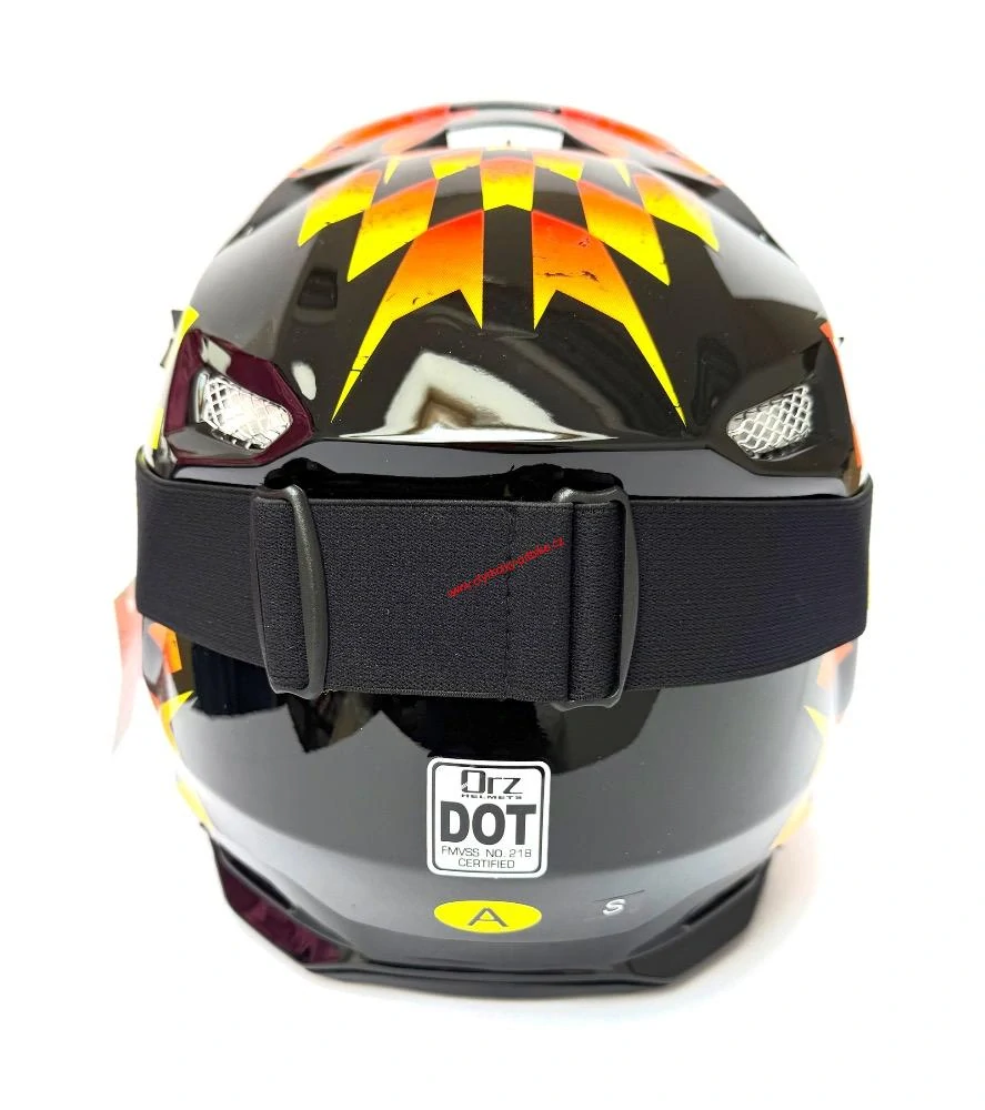 Cross helma ORZ oranžová s brýlemi