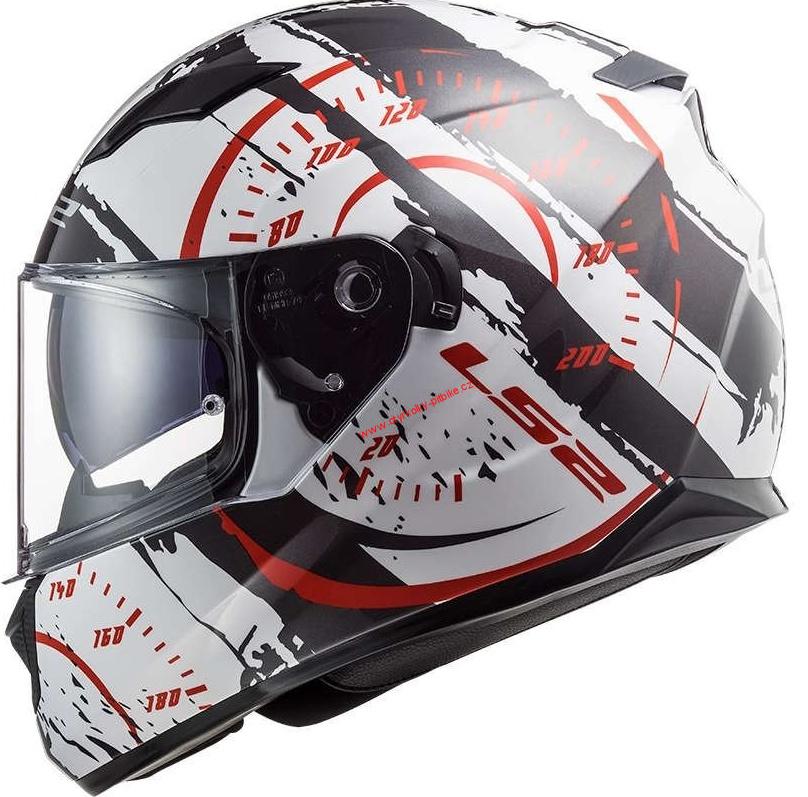 Integrální moto přilba LS2 FF320 STREAM EVO TACHO WHITE-BLACK-RED vel. XXS - XXL