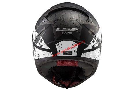 Integrální moto helma LS2 FF353 Rapid Deadbolt matt black white